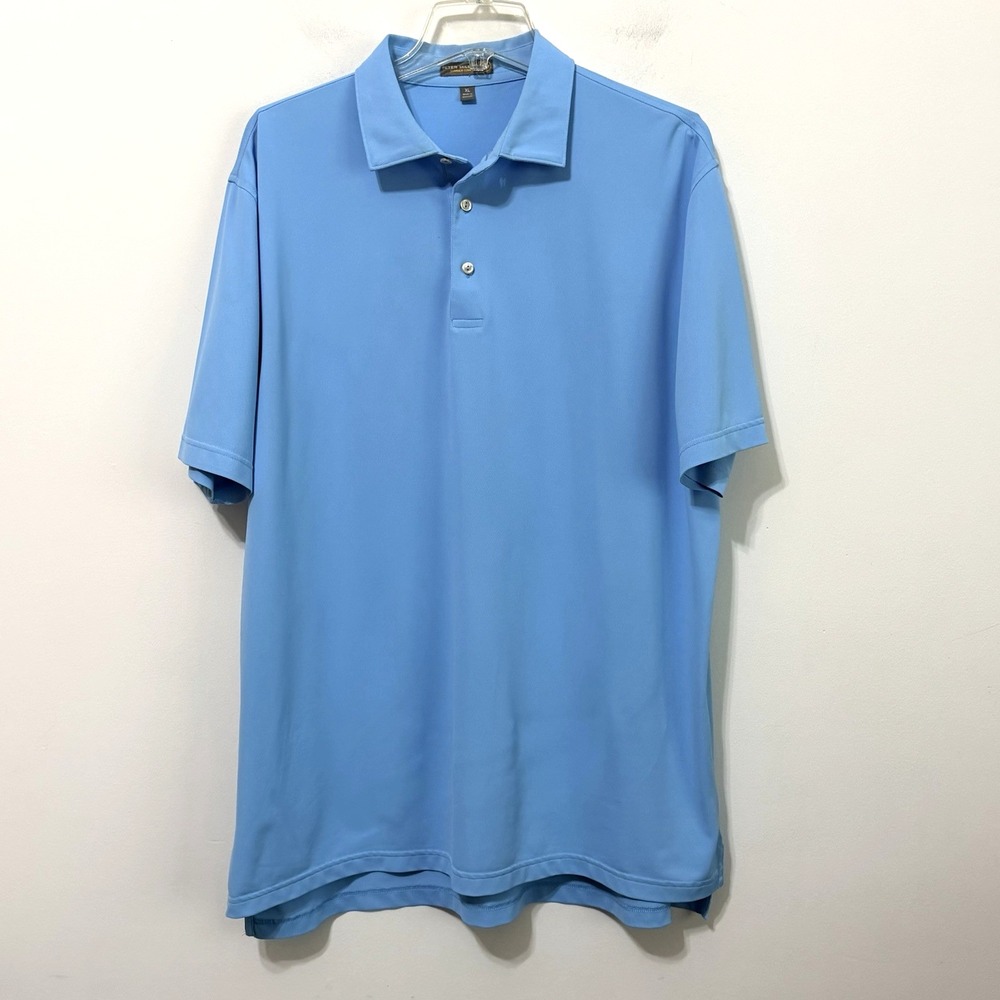 Peter Millar Summer Comfort Golf Polo Shirt Mens XL Aqua Easter Short Sleeve
